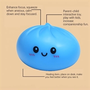 Kawaii Dumpling Squishy stressball - Blå