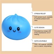 Kawaii Dumpling Squishy stressball - Blå