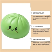 Kawaii Dumpling Squishy stressball - Grønn