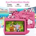 Android-nettbrett for barn med Wi-Fi og beskyttelsesetui – 7" – Rosa dinosaur