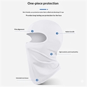 Barnemaske / solbeskyttende hodeplagg UPF 50+ - Hvit