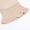 Strikket balaklava med katteører for barn - beige