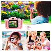Barn Digitalkamera med 32GB Minnekort - Rosa