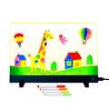 LED-tegnebrett for barn med 7 tusjer og fargerike lyseffekter - 26x35cm