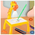 Barn Projeksjon Tegning Bord med 24 Animasjoner og Musikk TH6689 - Gul