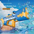 Hai elektrisk boblepistol for barn med automatisk funksjon og LED-lys - Blå / Gul