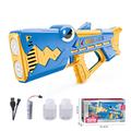 Hai elektrisk boblepistol for barn med automatisk funksjon og LED-lys - Blå / Gul