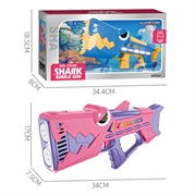 Hai elektrisk boblepistol for barn med automatisk funksjon og LED-lys - Rosa / Lilla