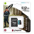 Kingston Canvas Go! Plus microSDXC-minnekort med adapter SDCG3/512 GB