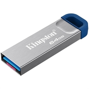 Kingston DataTraveler Kyson USB 3.2 Gen 1 Flash Drive - 64GB - Silver
