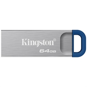 Kingston DataTraveler Kyson USB 3.2 Gen 1 Flash Drive - 64GB - Silver