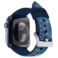 Kingxbar Crystal Fabric Apple Watch Series 7/SE/6/5/4/3/2/1 Rem - 41mm/40mm/38mm - Blå