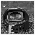 Kingxbar Crystal Fabric Apple Watch Series Ultra 2/Ultra/9/8/SE (2022)/7/SE/6/5/4/3/2/1 Rem - 49mm/45mm/44mm/42mm - Svart