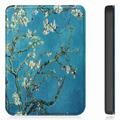 Kobo Clara 2E Smart Folio-etui - hvite blomster