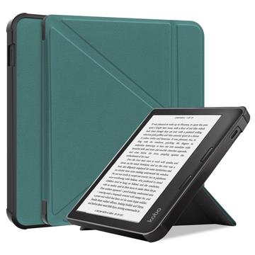 Kobo Libra 2 Origami Stand Folio-etui - Grønn