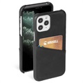 Krusell CardCover iPhone 12 Pro Max Lær Deksel - Svart