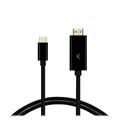 Ksix 4K USB-C til HDMI Kabel Adapter - 60Hz, 2m - Svart
