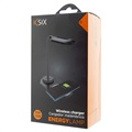 Ksix Energy LED Bordlampe med Fast Trådløs Lader - Svart