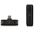 Ksix Trådløs Clip-On Mikrofon for Smarttelefoner - USB-C - Svart
