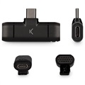 Ksix Trådløs Clip-On Mikrofon for Smarttelefoner - USB-C - Svart