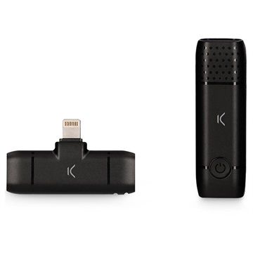 Ksix Trådløs Clip-On Mikrofon for iPhone - Lightning - Svart