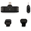 Ksix Trådløs Clip-On Mikrofon for iPhone - Lightning - Svart