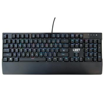 L33T Gaming Megingjörd RGB mekanisk spilltastatur - svart