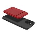 LC.IMEEKE RFID-blokkerende magnetisk kortholder med kickstand - rød