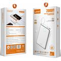 Ldnio PQ44 20000mAh 45W powerbank - innebygd USB-C-kabel, 15W trådløs lading - hvit