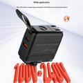 LDNIO Q2618 65W GaN-hurtiglader med utskiftbare stikkontakter - USB-C/USB-A - svart