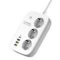LDNIO SEW3452 smart stikkontakt med Wi-Fi - 30W PD-hurtiglading, 3 EU-stikkontakter, 4 USB-porter og fjernstyring via app
