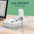 LDNIO SEW3452 smart stikkontakt med Wi-Fi - 30W PD-hurtiglading, 3 EU-stikkontakter, 4 USB-porter og fjernstyring via app