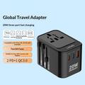 Ldnio Z9 20W reiseadapter - 2x USB-C PD, USB-A QC3.0 - svart