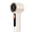 Håndholdt vifte med LED-display, 100 hastighetsinnstillinger og Type-C-lading - 3000mAh - beige