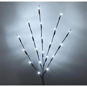 LED lysdekorasjon tregrener - batteridrevet - hvit