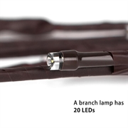 LED lysdekorasjon tregrener - batteridrevet - hvit