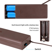 LED lysdekorasjon tregrener - batteridrevet - hvit