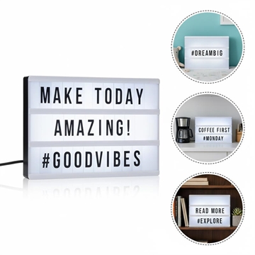 LED-lystavle med bokstaver - 96 bokstaver/symboler