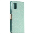 Lace Pattern Samsung Galaxy A41 Lommebok-deksel - Grønn