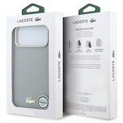 iPhone 18 Pro Lacoste Champs Élysées-deksel - MagSafe-kompatibel - Lysegrå