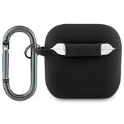 AirPods 4 Lacoste Croc Logo flytende silikonetui - svart