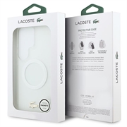 Samsung Galaxy S26 Ultra Lacoste Frosted Finish Gold Logo Hybrid-deksel - MagSafe-kompatibel - Hvit