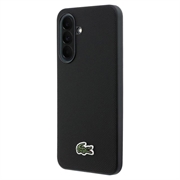 Samsung Galaxy A37 Lacoste Iconic Petit Pique Woven Logo-deksel - svart