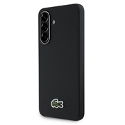 Samsung Galaxy A56 Lacoste Iconic Petit Pique Woven Logo-deksel - svart