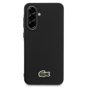 Samsung Galaxy A56 Lacoste Iconic Petit Pique Woven Logo-deksel - svart