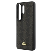 Samsung Galaxy S26 Ultra Lacoste PVC Blend Monogram Gold Logo magnetisk-deksel - brun