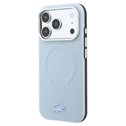 iPhone 18 Pro Lacoste PVC Petit Pique Preget MagSafe-deksel som dekker deler av kantene - Blå