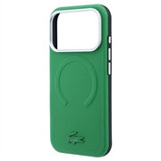 iPhone 18 Pro Lacoste PVC Petit Pique Preget MagSafe-deksel som dekker deler av kantene - Estragon