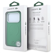 iPhone 18 Pro Lacoste PVC Petit Pique Preget MagSafe-deksel som dekker deler av kantene - Estragon