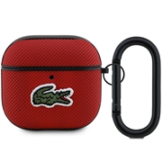 AirPods 4 Lacoste Petit Pique Croc Logo Patch-etui - rød